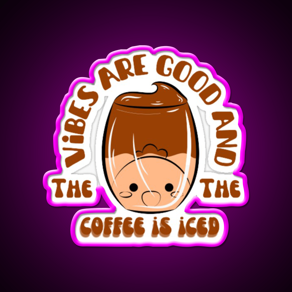 The Coffee Is Iced Cafe Led Neon Sign Espresso Bar Art Coffee Shop Neon Rgb Color - Shineneon