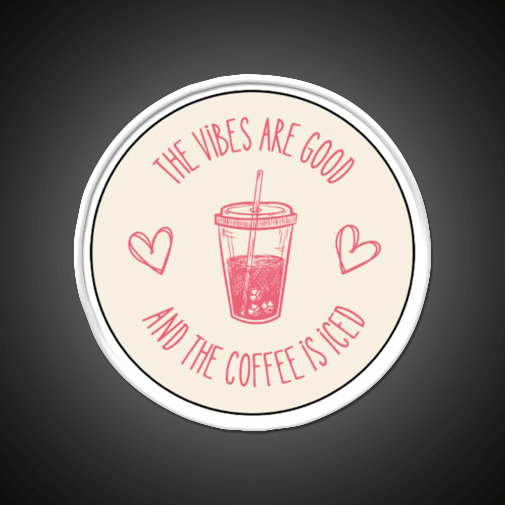 The Coffee Is Iced Cafe Led Neon Sign Espresso Bar Art Rgb Color - Shineneon
