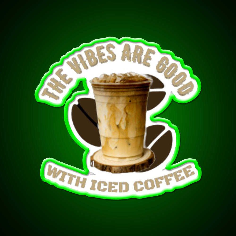 The Coffee Is Iced Trend Cafe Led Neon Sign Espresso Bar Art Rgb Color
