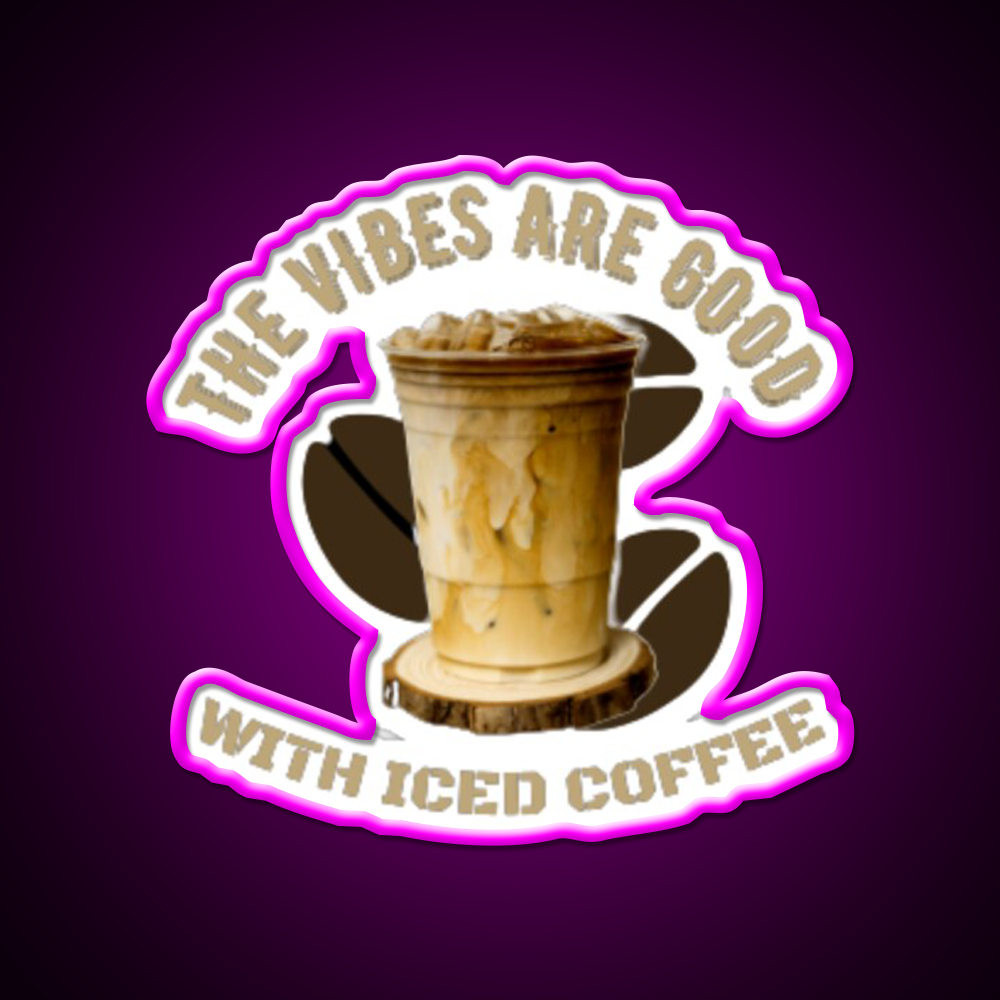 The Coffee Is Iced Trend Cafe Led Neon Sign Espresso Bar Art Rgb Color