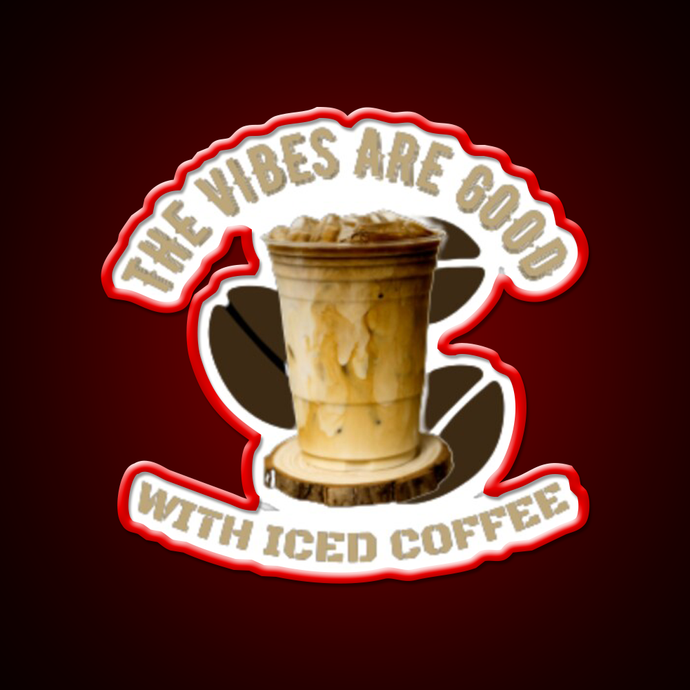 The Coffee Is Iced Trend Cafe Led Neon Sign Espresso Bar Art Rgb Color