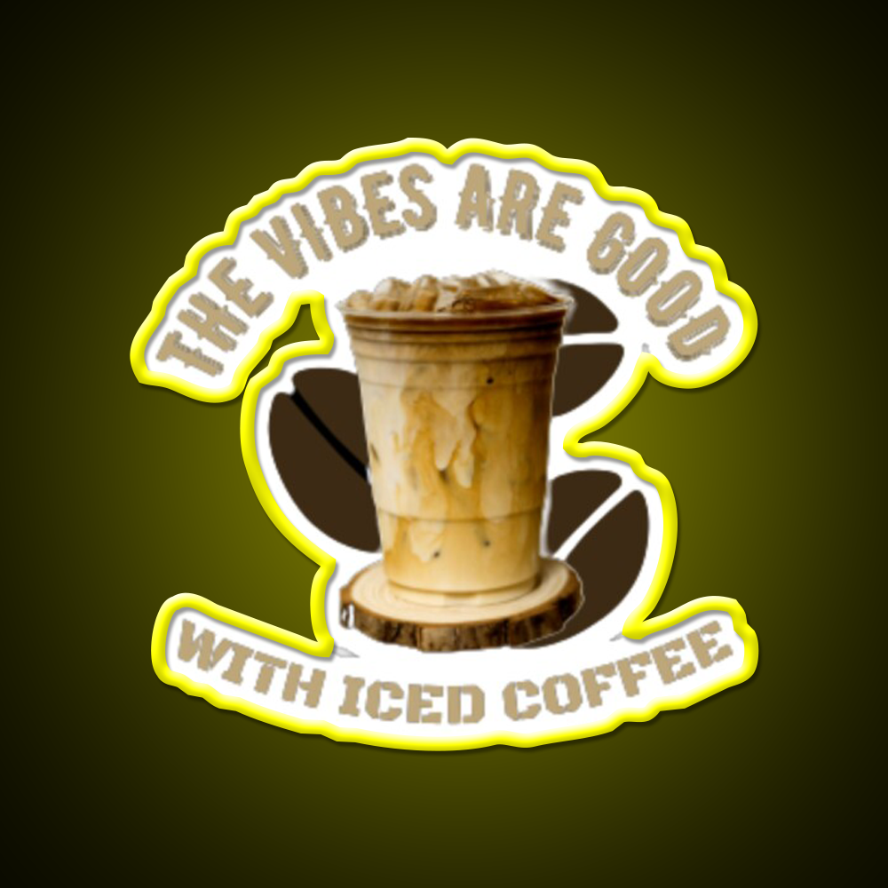 The Coffee Is Iced Trend Cafe Led Neon Sign Espresso Bar Art Rgb Color