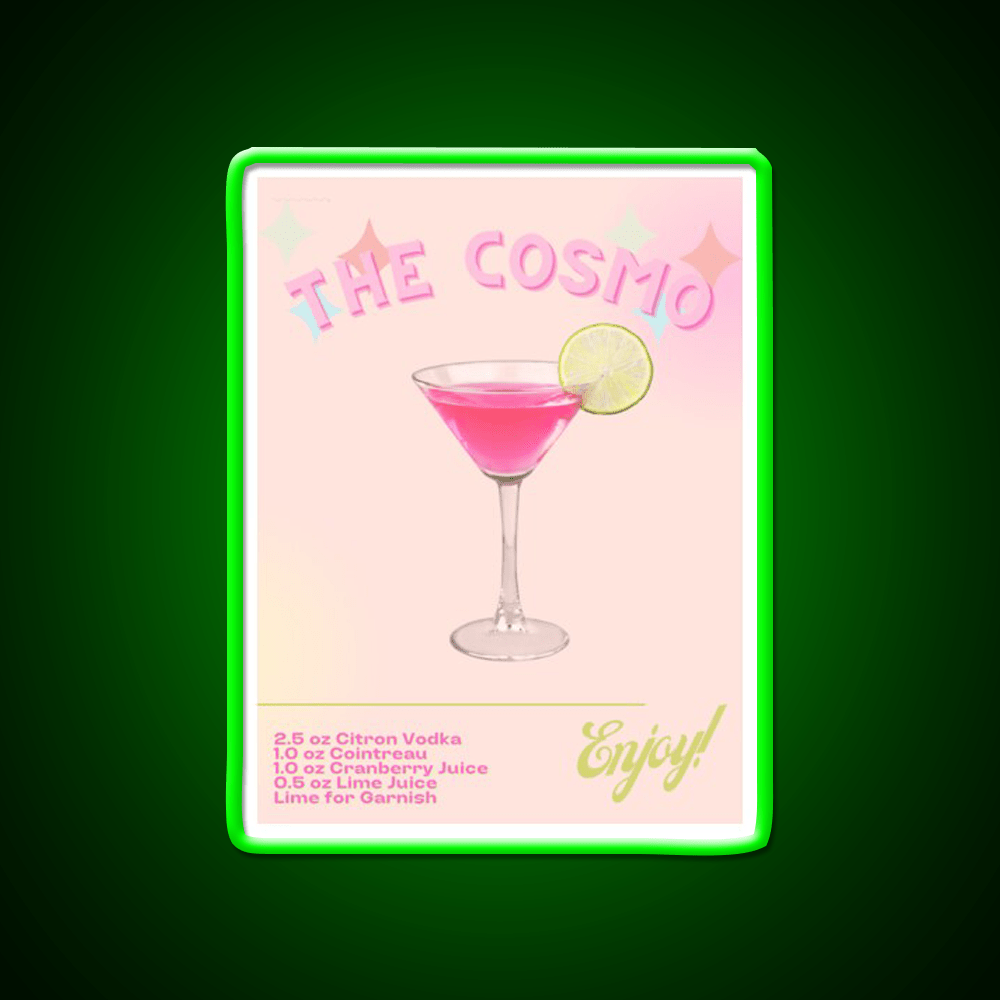 The Cosmo Cocktail Bar Decor Led Neon Sign Rgb Color - Shineneon