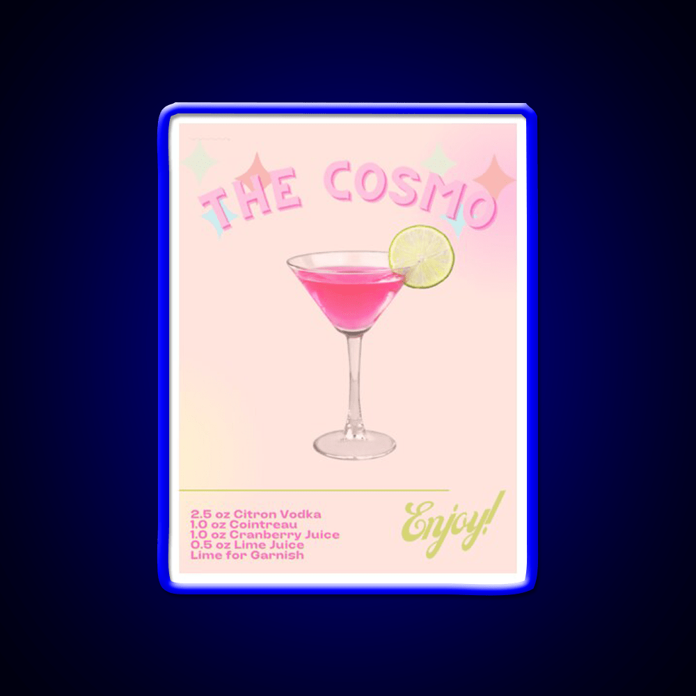 The Cosmo Cocktail Bar Decor Led Neon Sign Rgb Color - Shineneon
