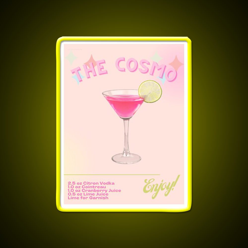 The Cosmo Cocktail Bar Decor Led Neon Sign Rgb Color - LED neon sign view 7