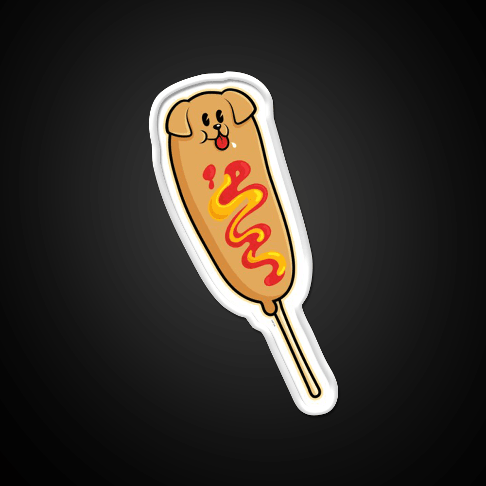 The Cutest Corn Dog Fast Food Led Neon Sign For Burger Place Rgb Color - Shineneon