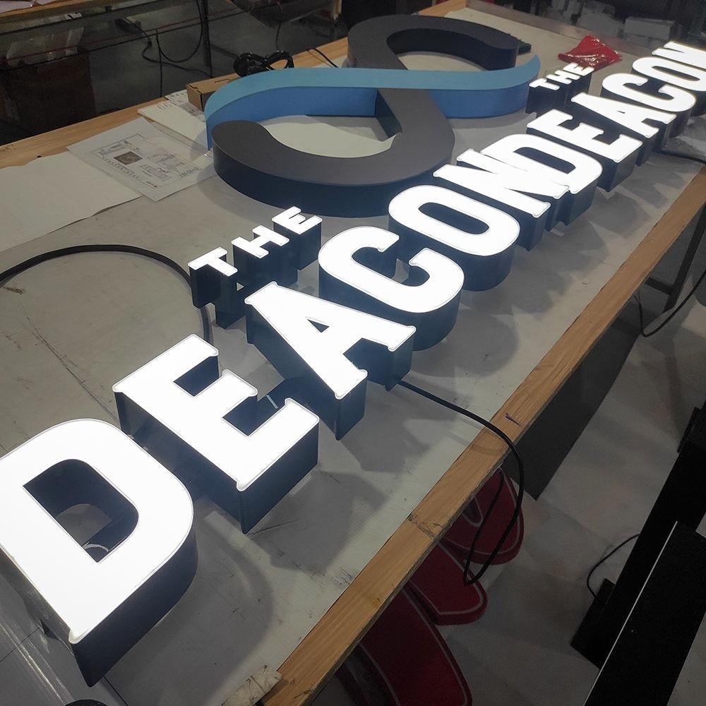 The Deacon Deacon 3D Frontlit Letters Metal Led Sign - Shineneon