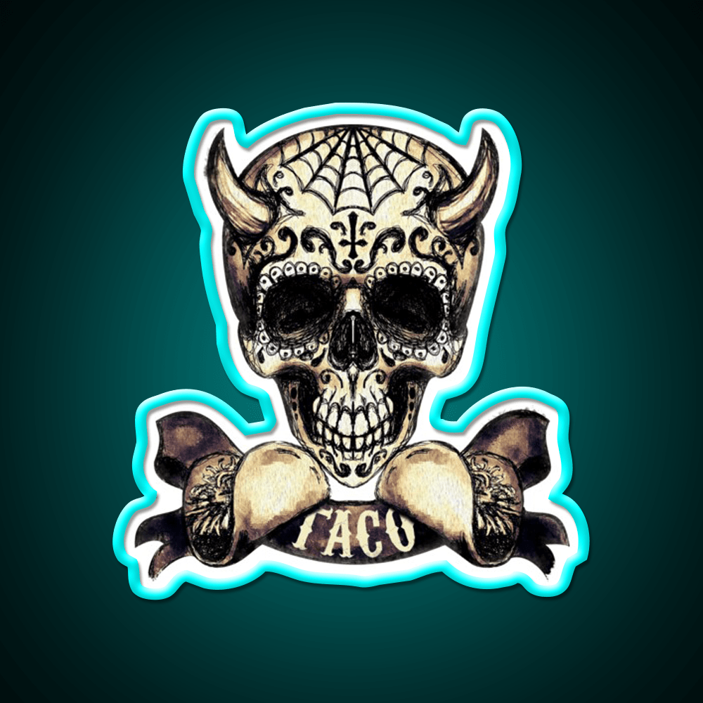 The Devils Taco Led Neon Sign Mexican Food Sign Rgb Color - Shineneon