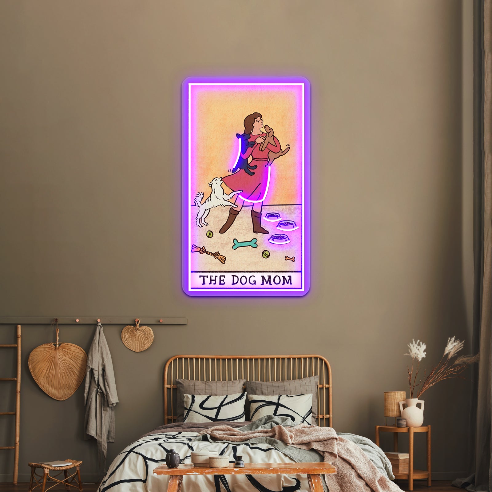 The Dog Mom Tarot Card Neon Sign Artwork For Wedding Signs | Shineneon