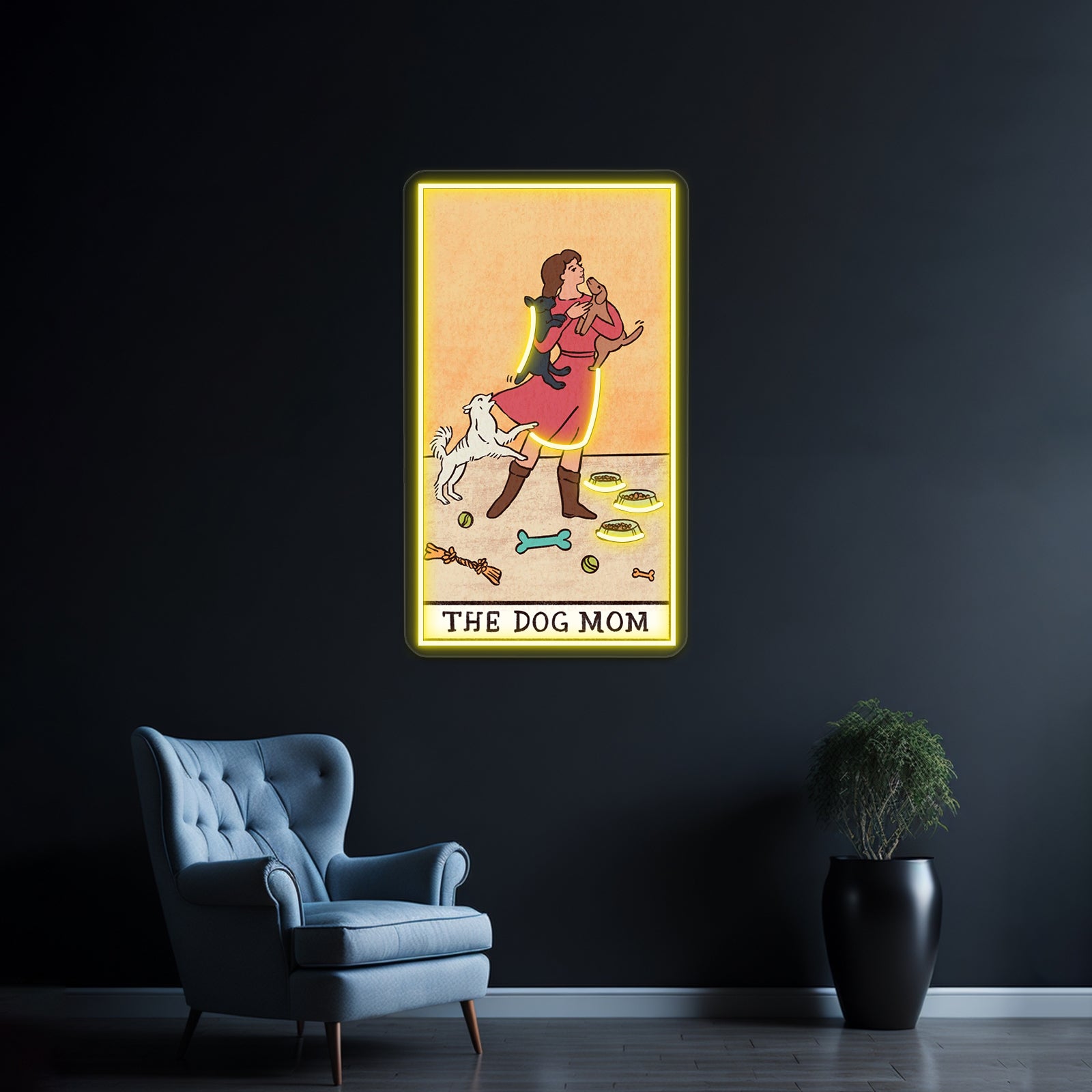 The Dog Mom Tarot Card Neon Sign Artwork For Wedding Signs | Shineneon