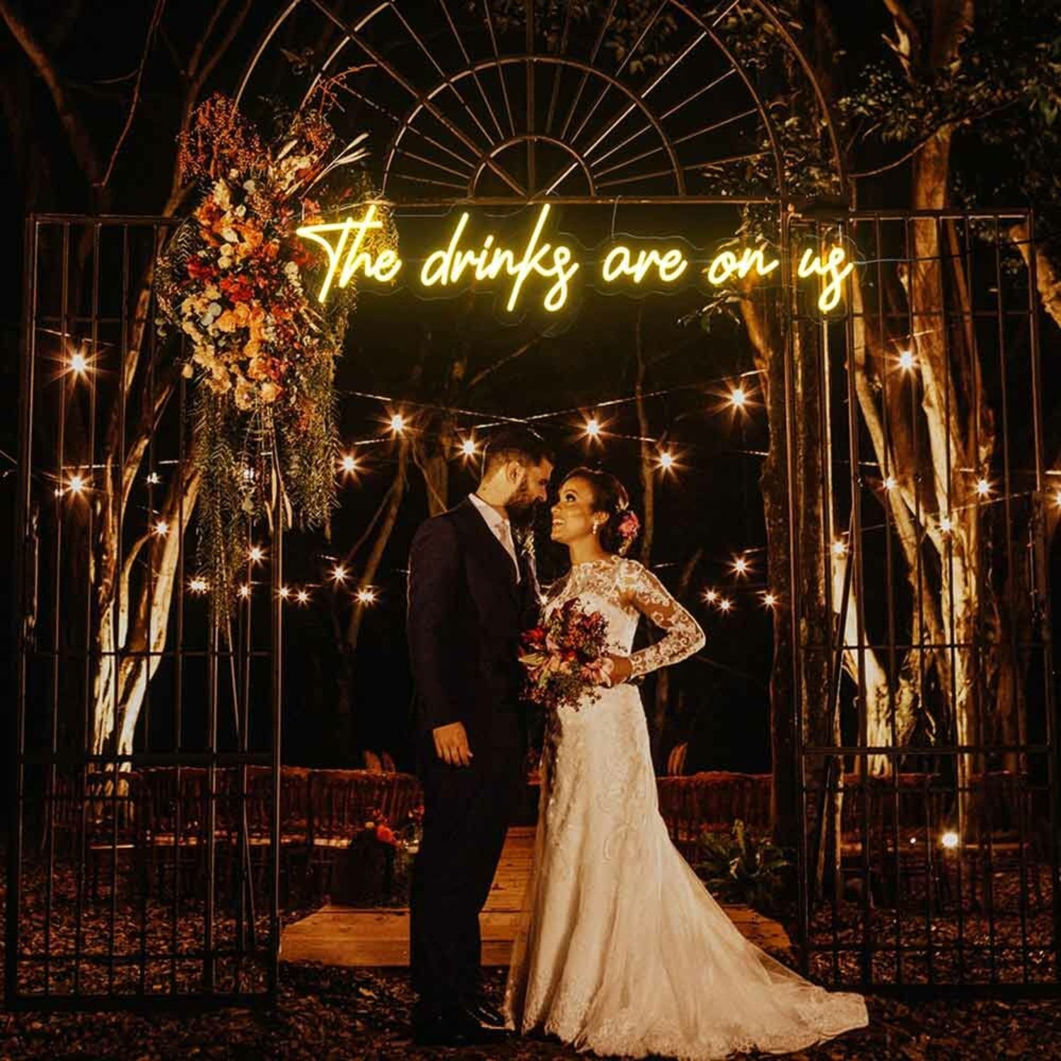 The Drinks Are On Us Neon Sign | Shineneon