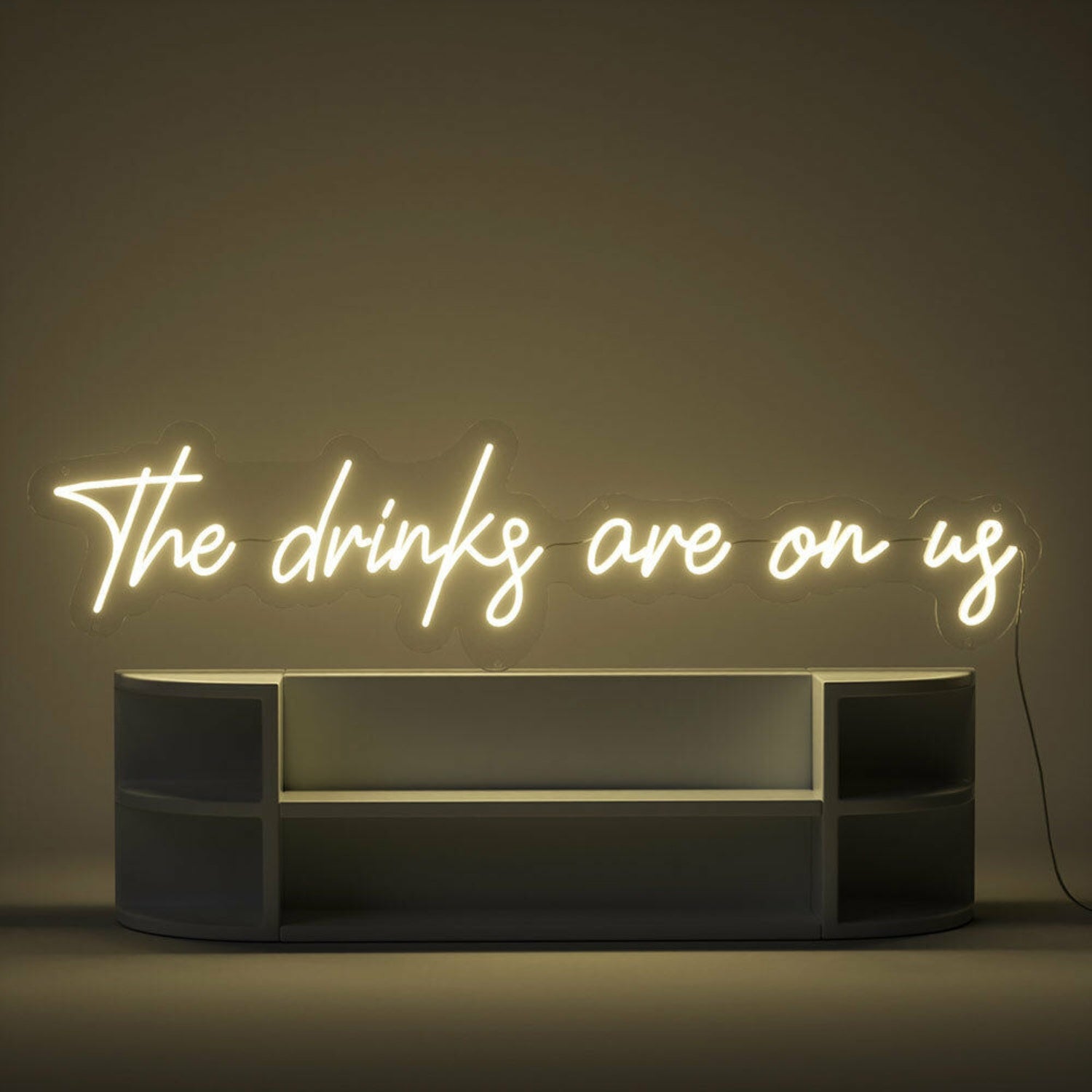 The Drinks Are On Us Neon Sign | Shineneon
