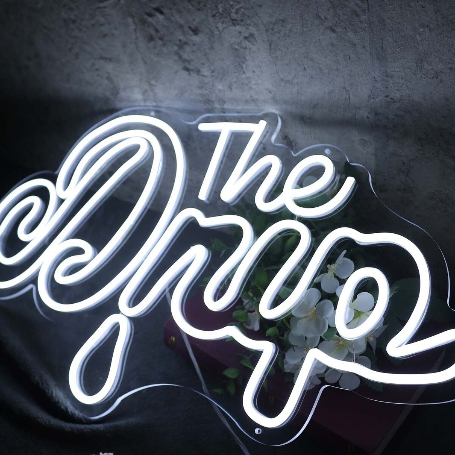The Drip White Custom Led Neon Sign For Fun And Stylish Spaces - Shineneon