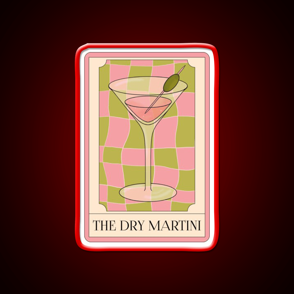 The Dry Martini Cocktail Bar Decor Led Neon Sign Rgb Color - Shineneon