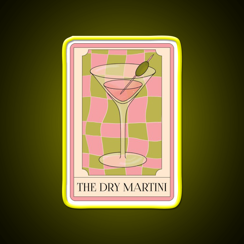 The Dry Martini Cocktail Bar Decor Led Neon Sign Rgb Color - Shineneon