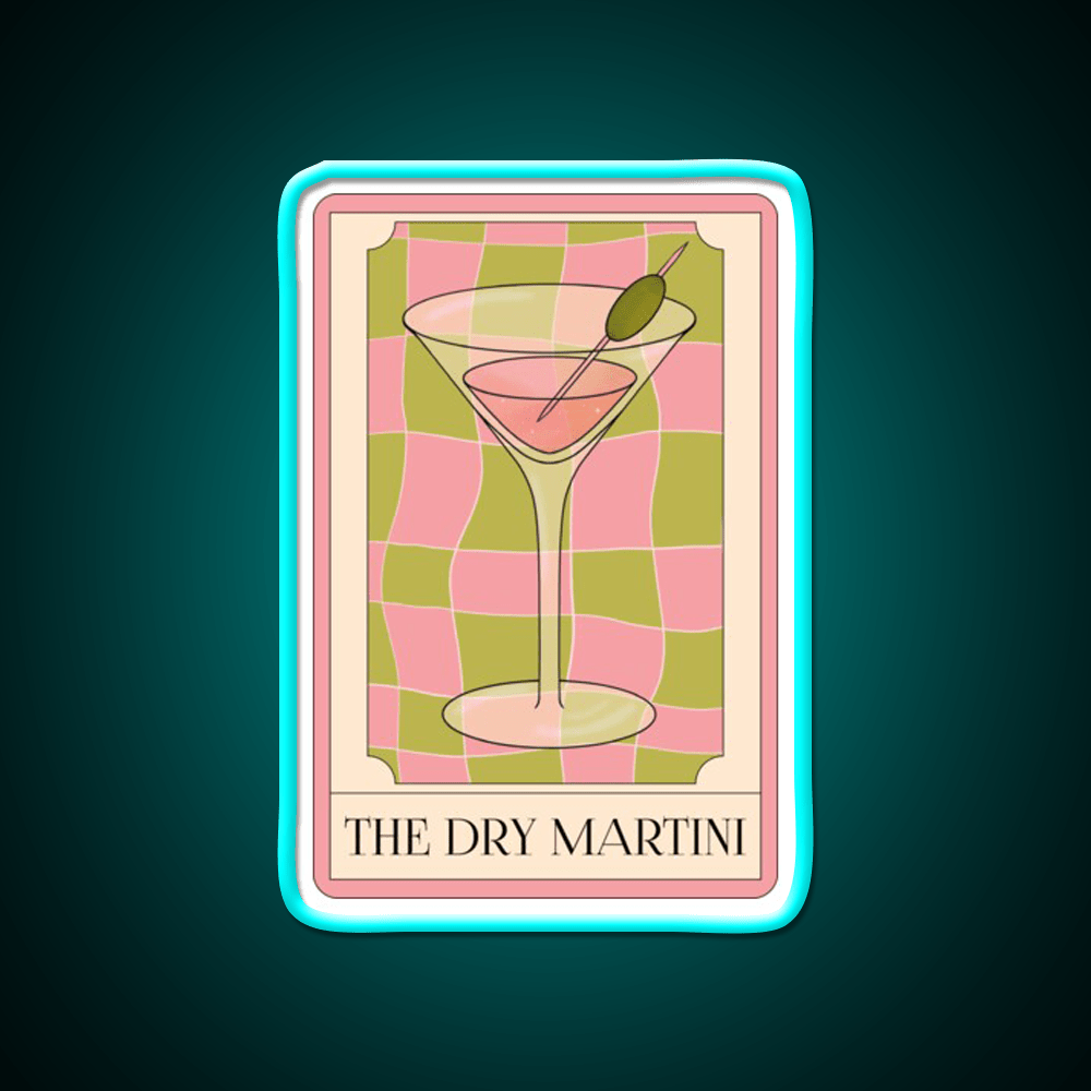 The Dry Martini Cocktail Bar Decor Led Neon Sign Rgb Color - Shineneon