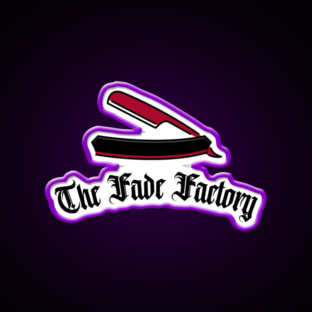 The Fade Factory Barber Shop Haircut Led Neon Sign - LED neon sign view 9