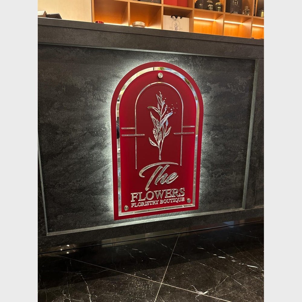 The Flowers Boutiqub Acrylic Business Logo Sign - Shineneon