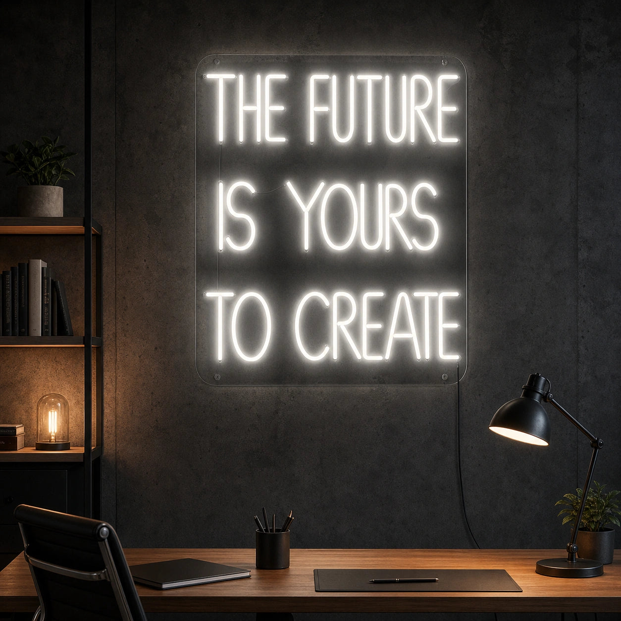 The Future Is Yours To Create LED Neon Sign Garage Man Cave Neon Sign high-converting product image