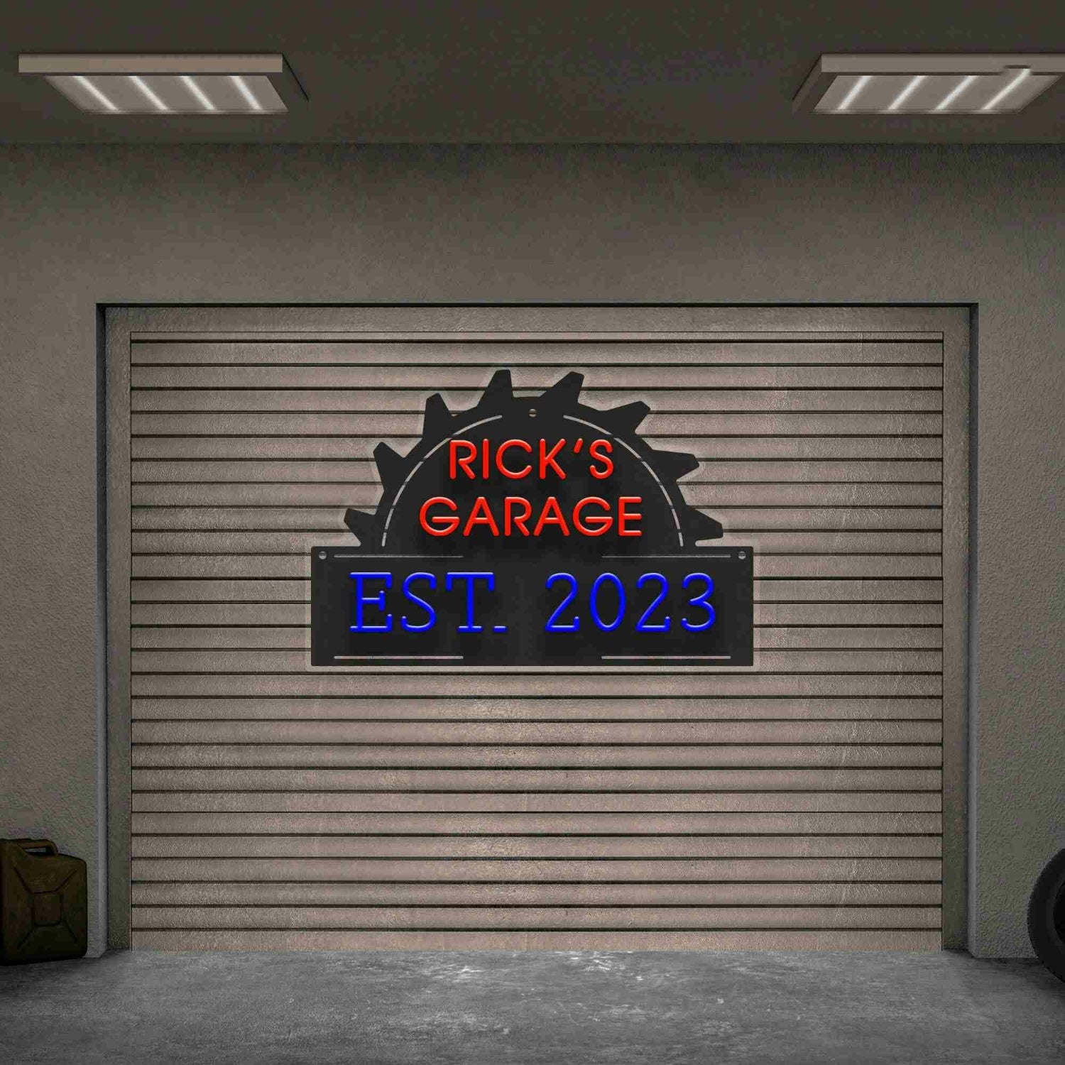 The Garange Name Sign Garage Led Uv Neon Sign For Men Garage Sign | Shineneon
