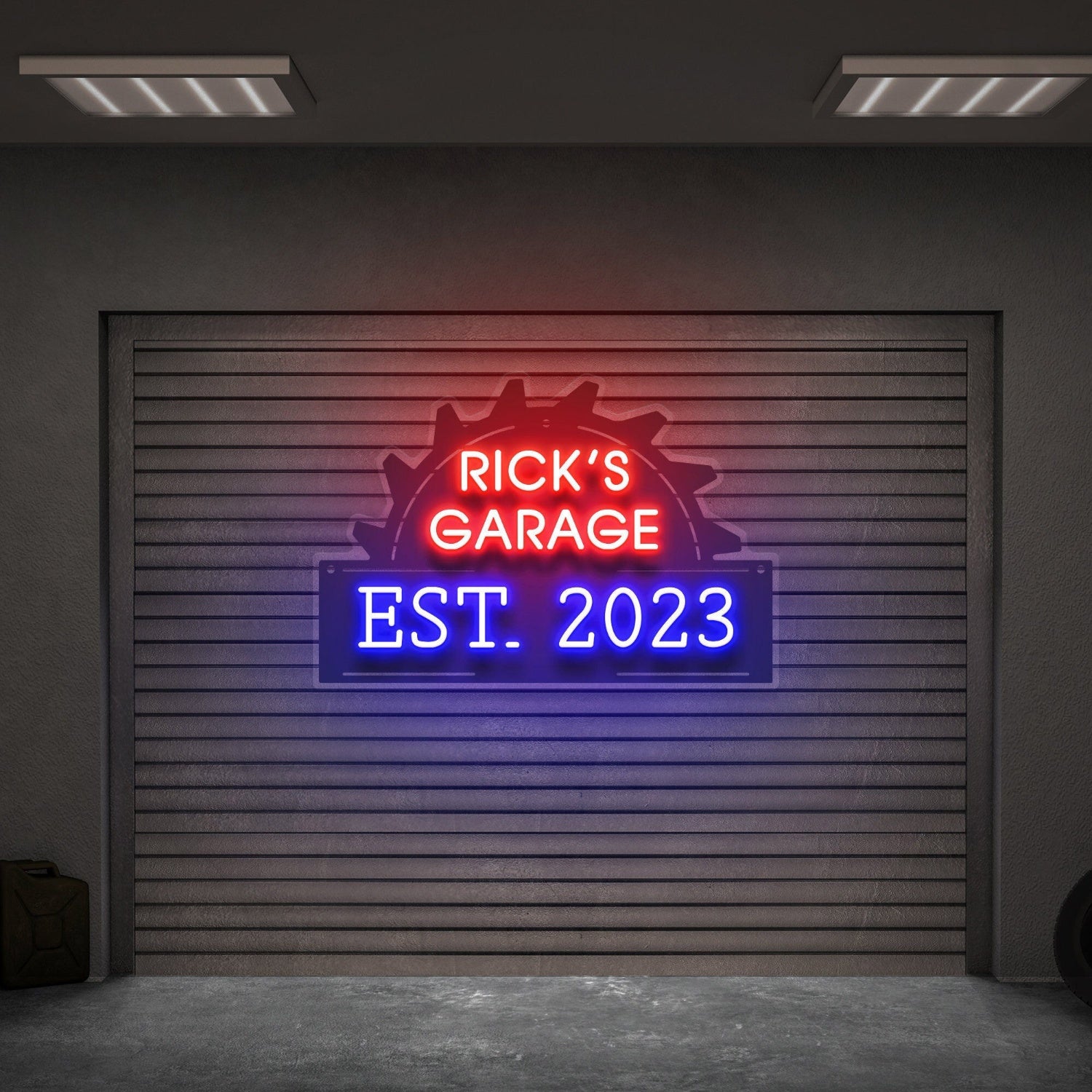 The Garange Name Sign Garage Led Uv Neon Sign For Men Garage Sign | Shineneon