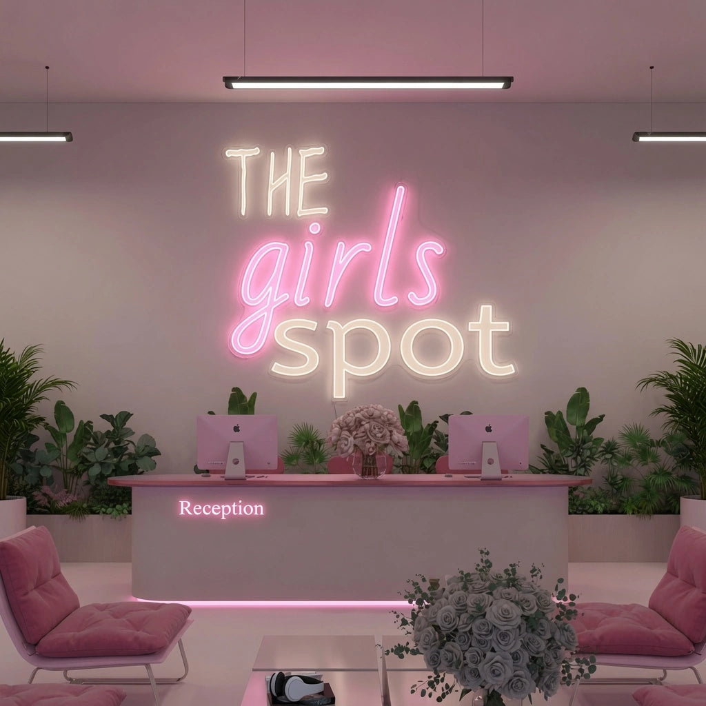 The Girls Spot LED Neon Sign - 04 Size Image