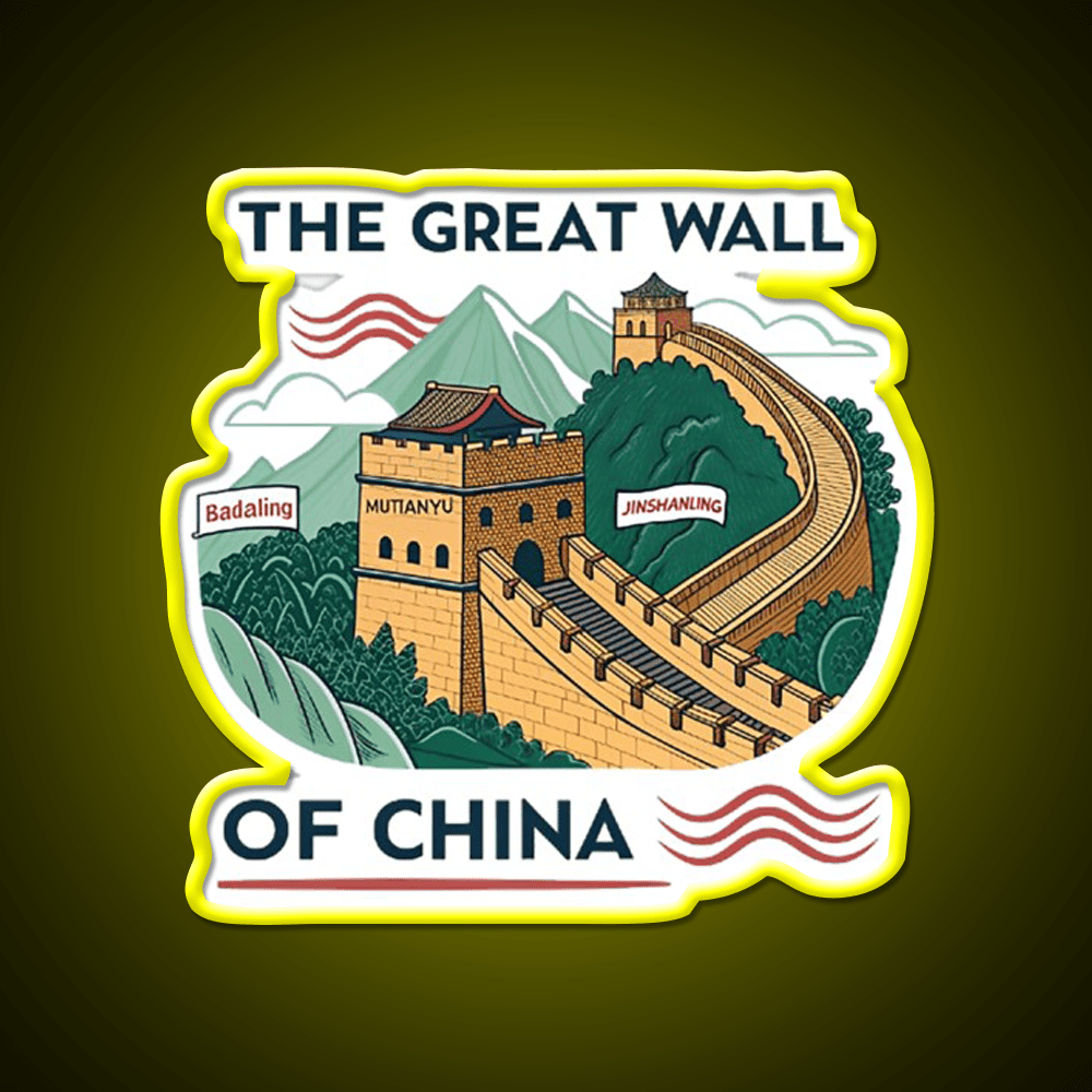 The Great Wall Of China Asian Cultural Led Neon Sign Rgb Color - Shineneon