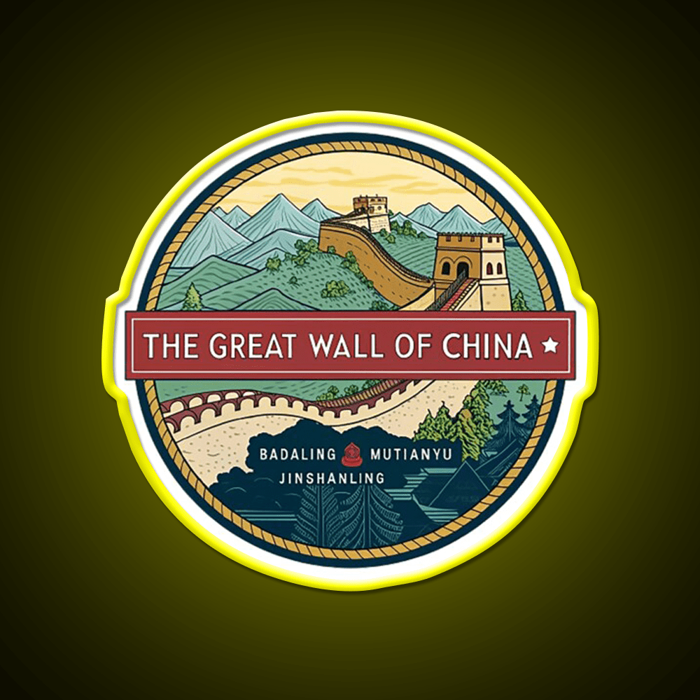 The Great Wall Of China Asian Cultural Led Neon Sign Wall Art Rgb Color - Shineneon