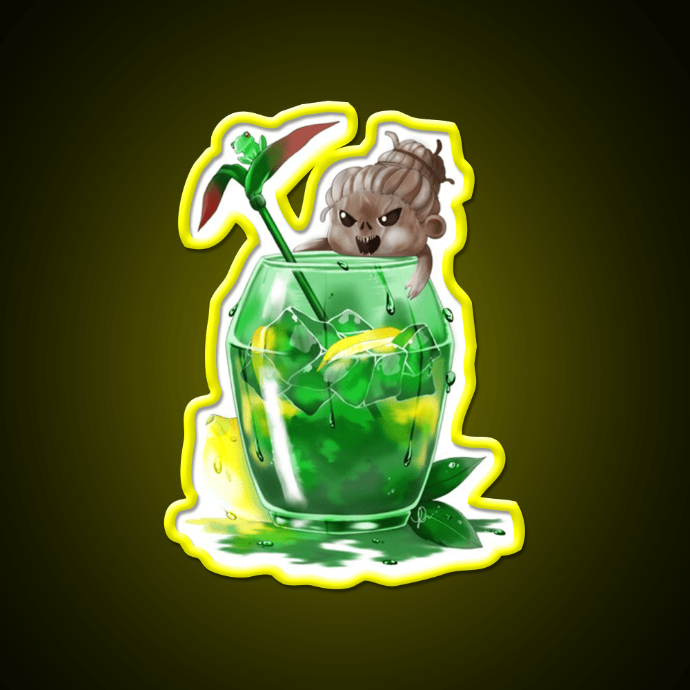 The Hags Rotten Lemon Tea Cocktail Bar Decor Led Neon Sign Rgb Color - Shineneon