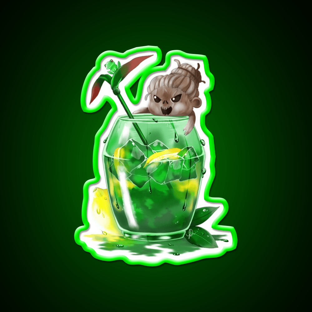 The Hags Rotten Lemon Tea Cocktail Bar Decor Led Neon Sign Rgb Color - Shineneon