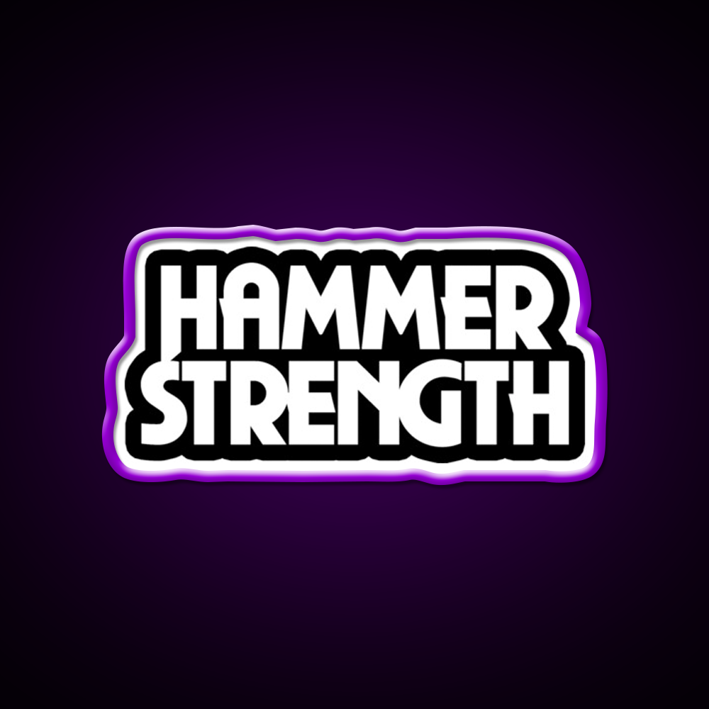 The Hammer Strength 2 Gym Fitness Led Neon Sign Rgb Color