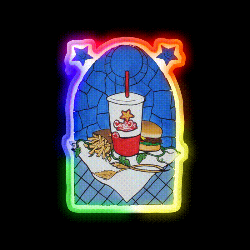 The Heavenly Combo Fast Food Led Neon Sign For Burger Place Rgb Color - LED neon sign close-up detail