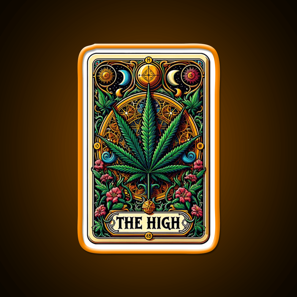 The High Hemp Inspired Green Leaf Led Neon Sign Rgb Color - Shineneon