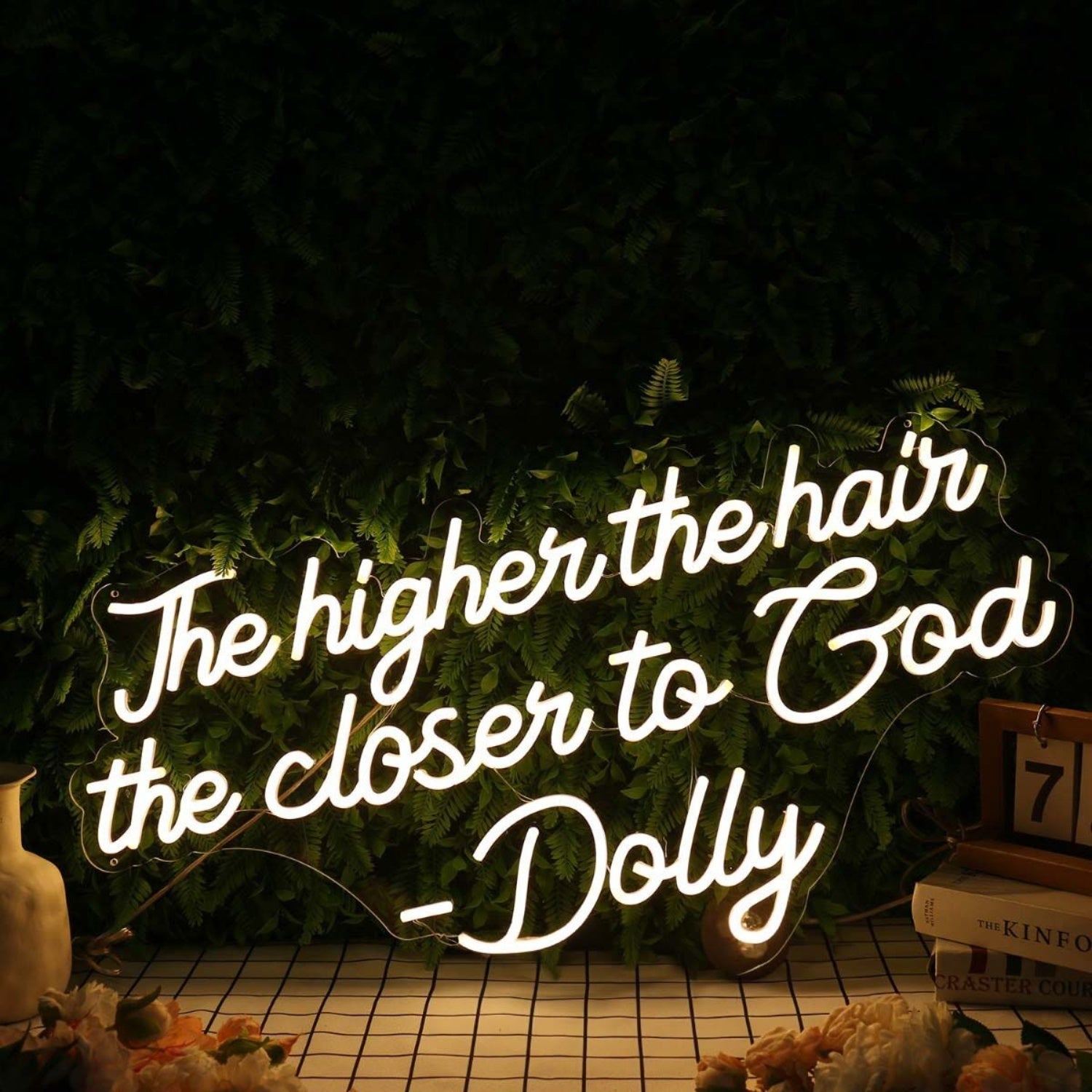 The Higher The Hair The Closen To God Dolly Led Neon Sign - Shineneon