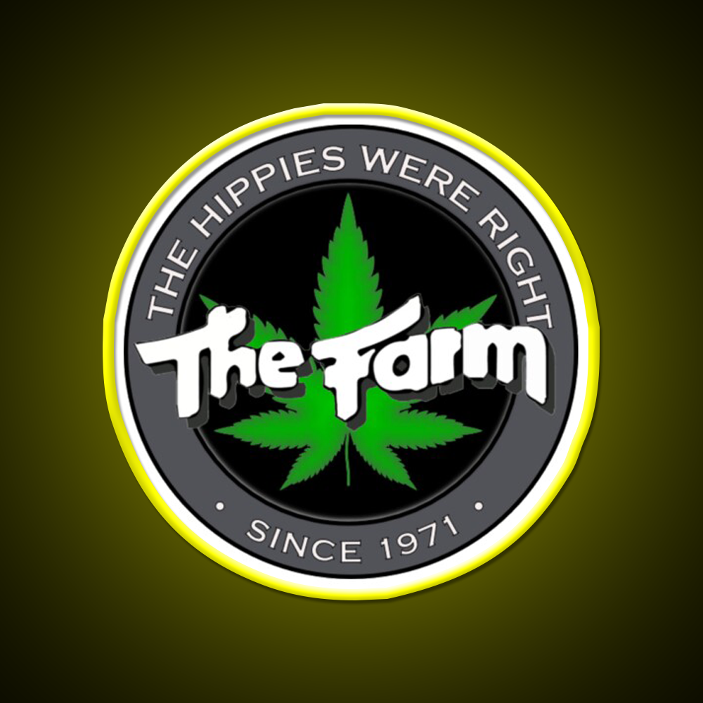 The Hippies Were Right Hemp Inspired Green Leaf Led Neon Sign Rgb Color - LED neon sign view 7