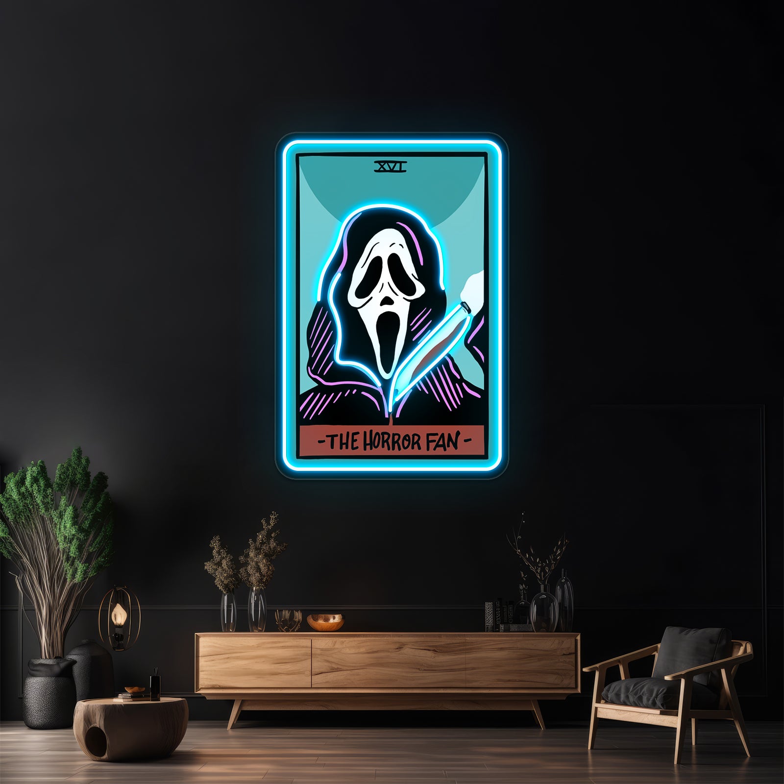 The Horror Fan Tarot Card Neon Sign Artwork For Led Signs For Room | Shineneon