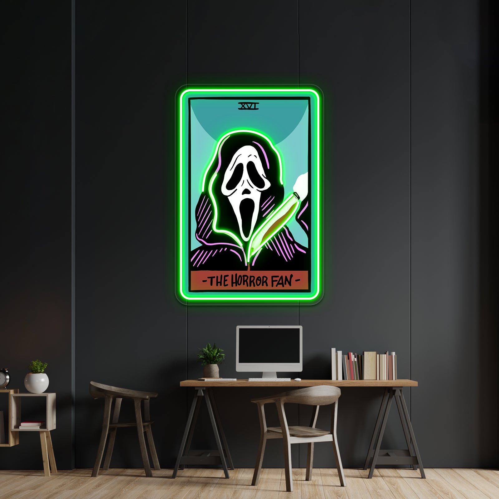 The Horror Fan Tarot Card Neon Sign Artwork For Led Signs For Room | Shineneon