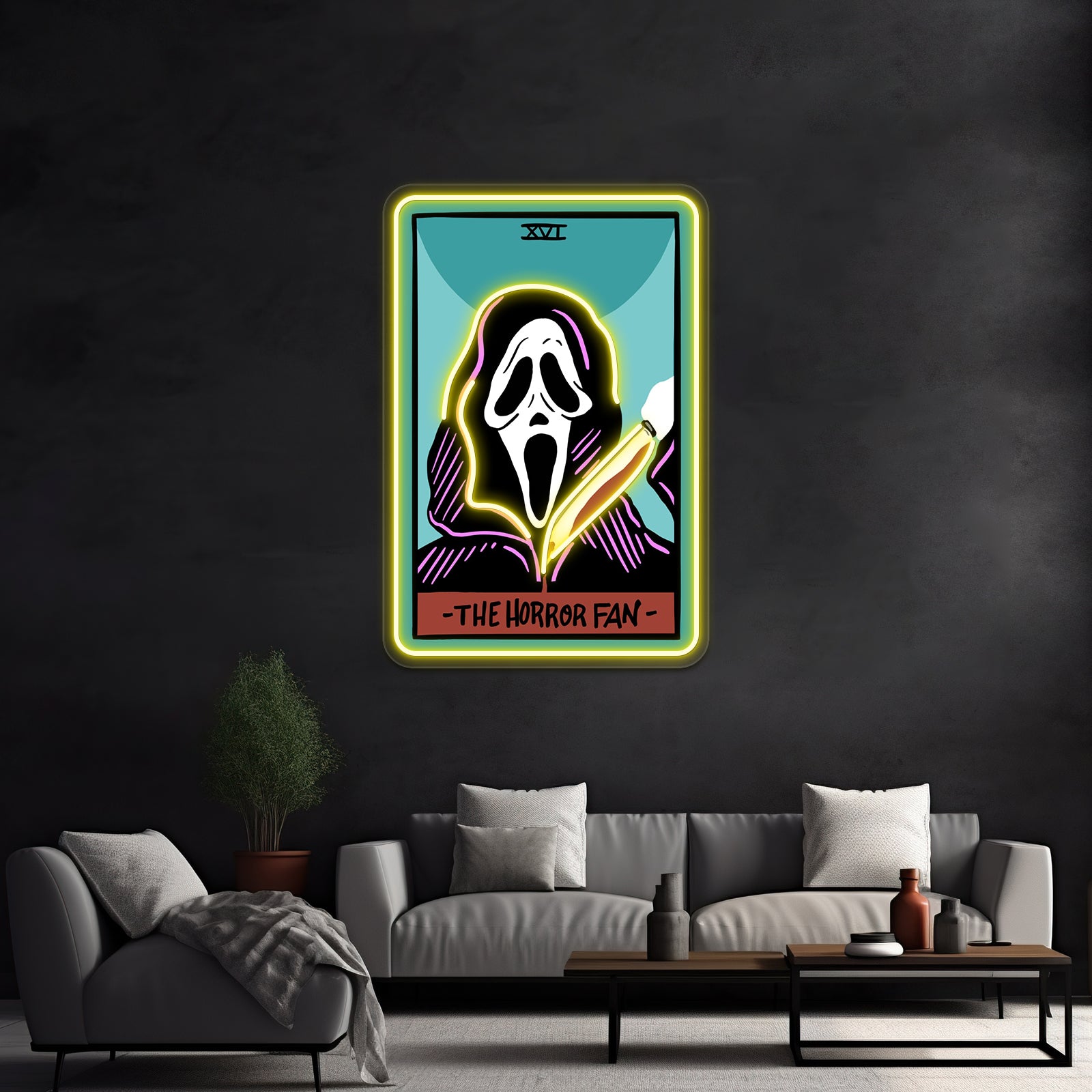 The Horror Fan Tarot Card Neon Sign Artwork For Led Signs For Room | Shineneon