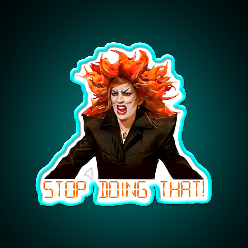 The It Crowd Aunt Irma Barber Shop Haircut Led Neon Sign - Size and dimension reference