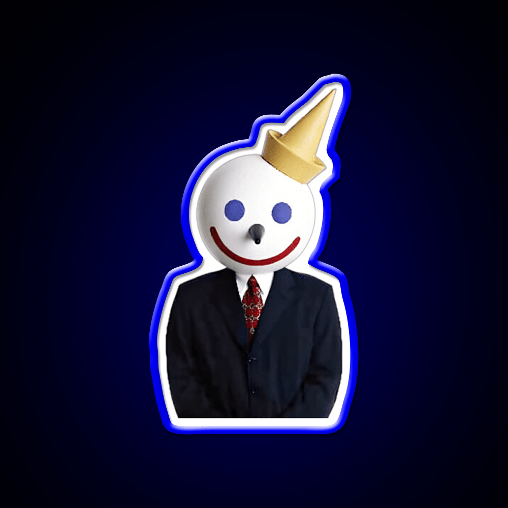 The Jack In The Box Man Creepy Fast Food Led Neon Sign For Burger Place Rgb Color - Shineneon
