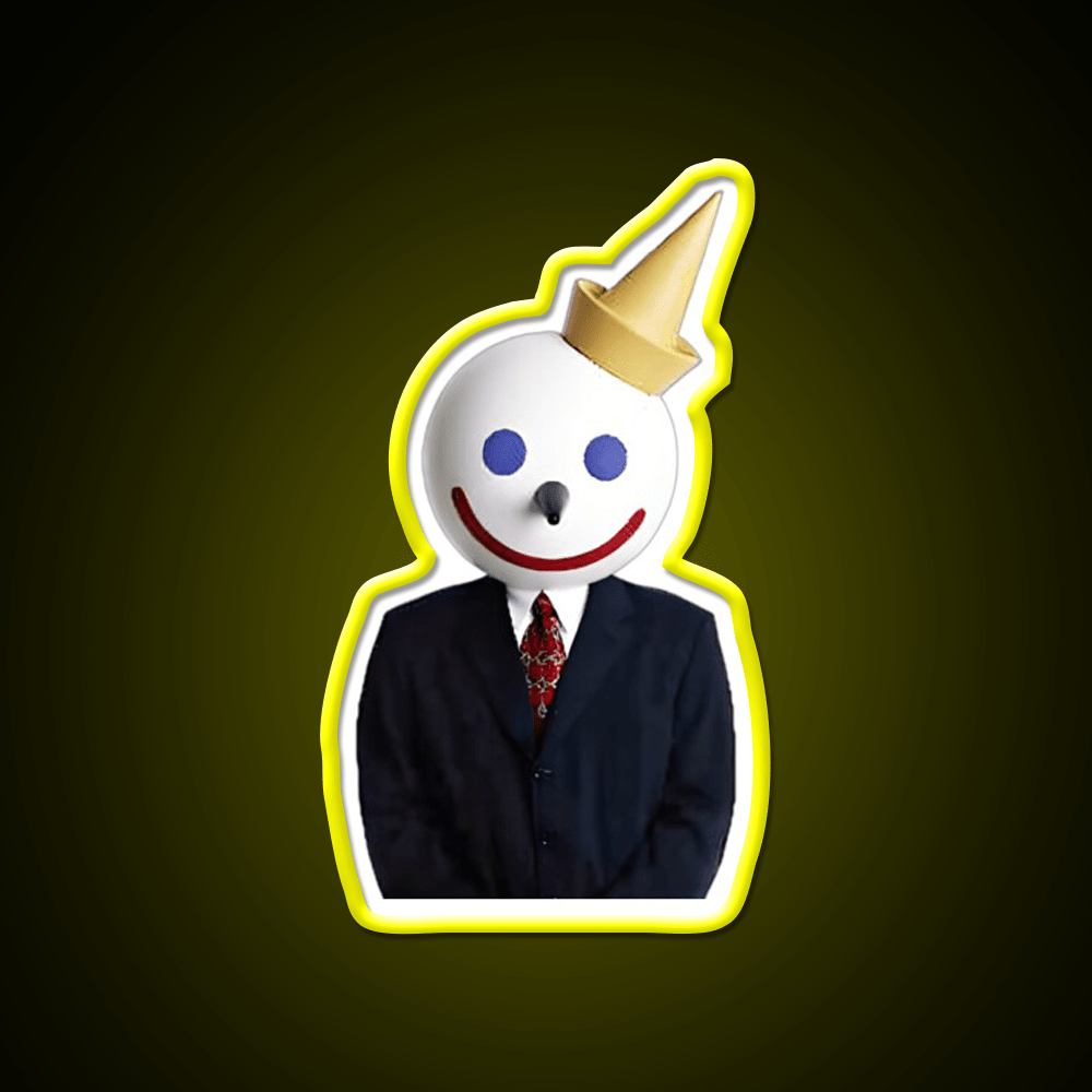The Jack In The Box Man Creepy Fast Food Led Neon Sign For Burger Place Rgb Color - Shineneon