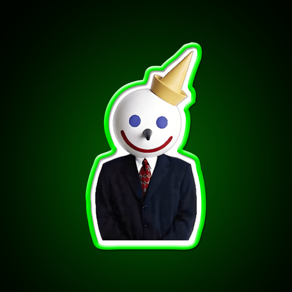 The Jack In The Box Man Creepy Fast Food Led Neon Sign For Burger Place Rgb Color - Shineneon