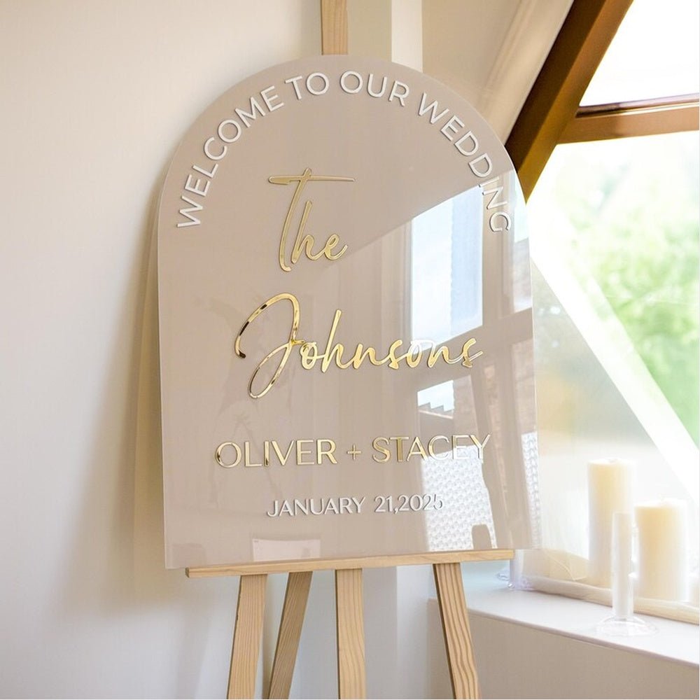 The Johnsons Wedding Acrylic Business Logo Sign - Shineneon