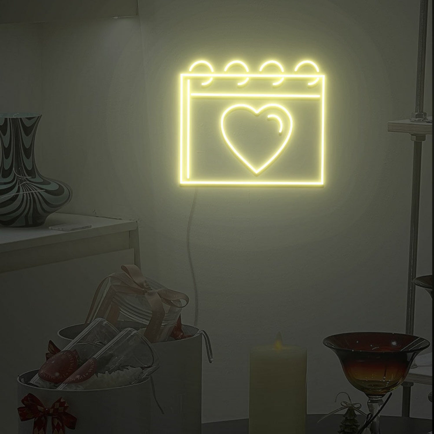 The Love Calendar Neon Sign For Wedding Bar Party Decoration | Shineneon