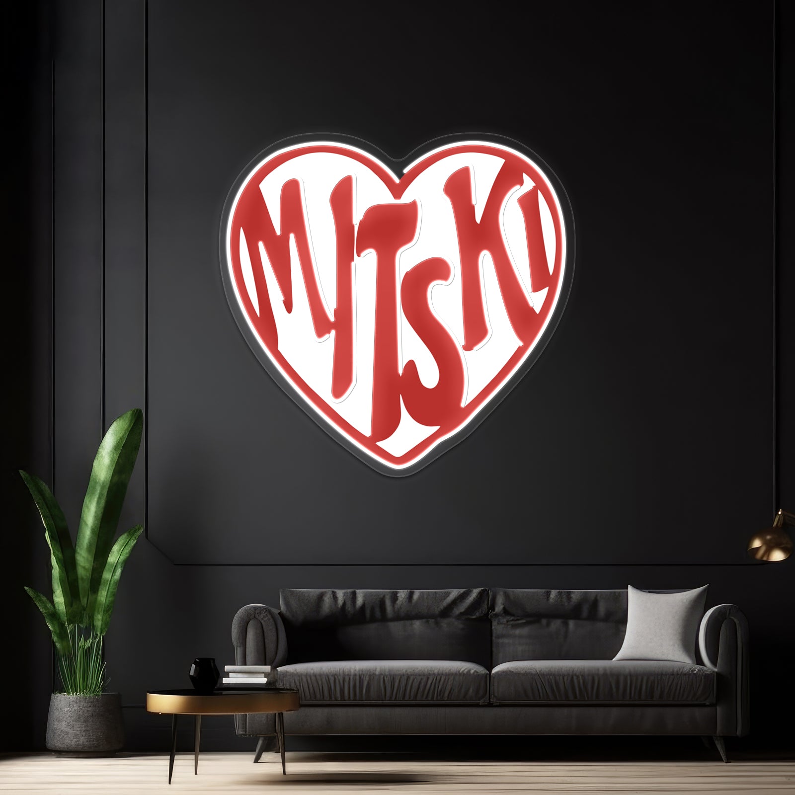 The Love Red Hearth Artwork Personalized Neon Signs | Shineneon