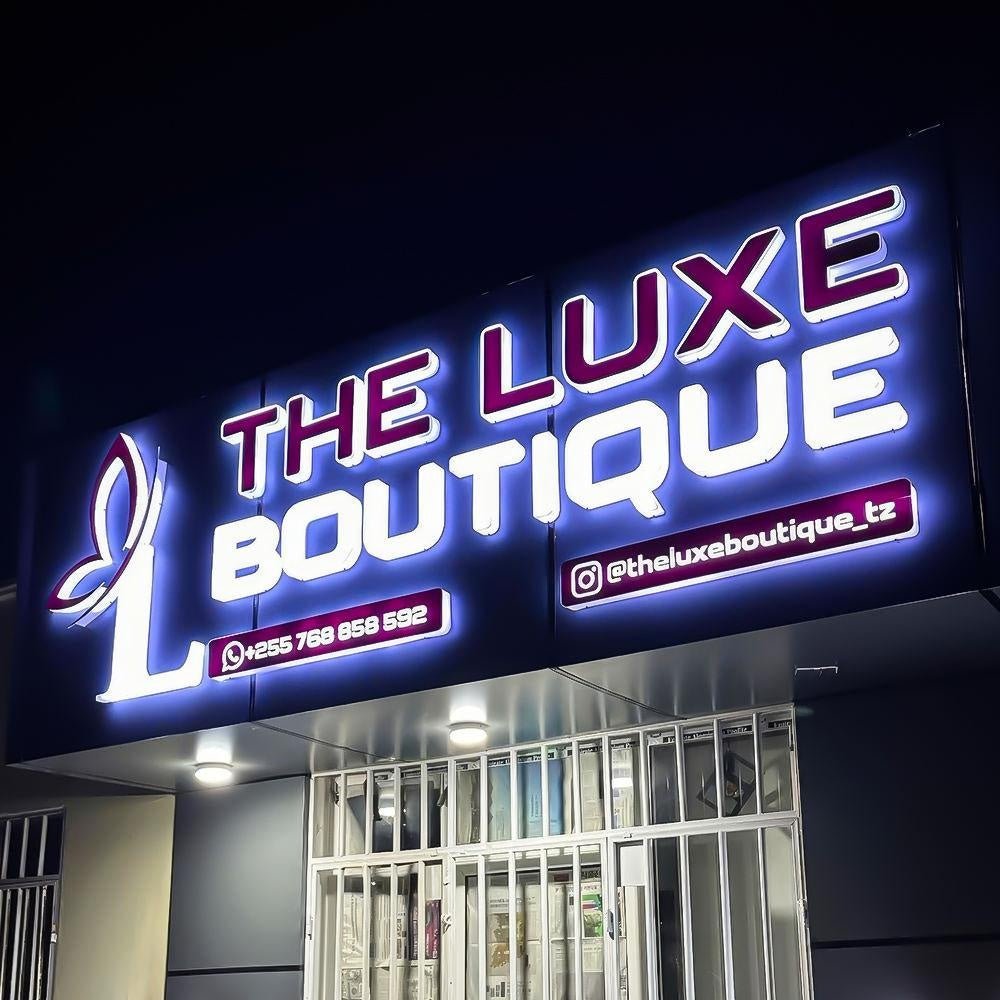 The Luxe Boutique With Logo 3D Frontlit Letters Metal Led Sign - Shineneon