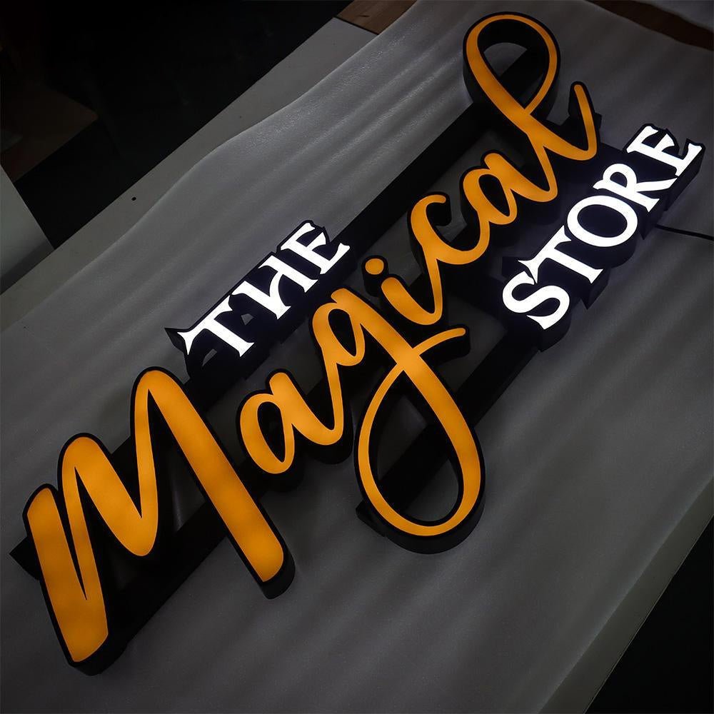The Magical Store 3D Backlit Letters Business Metal Led Sign - Shineneon