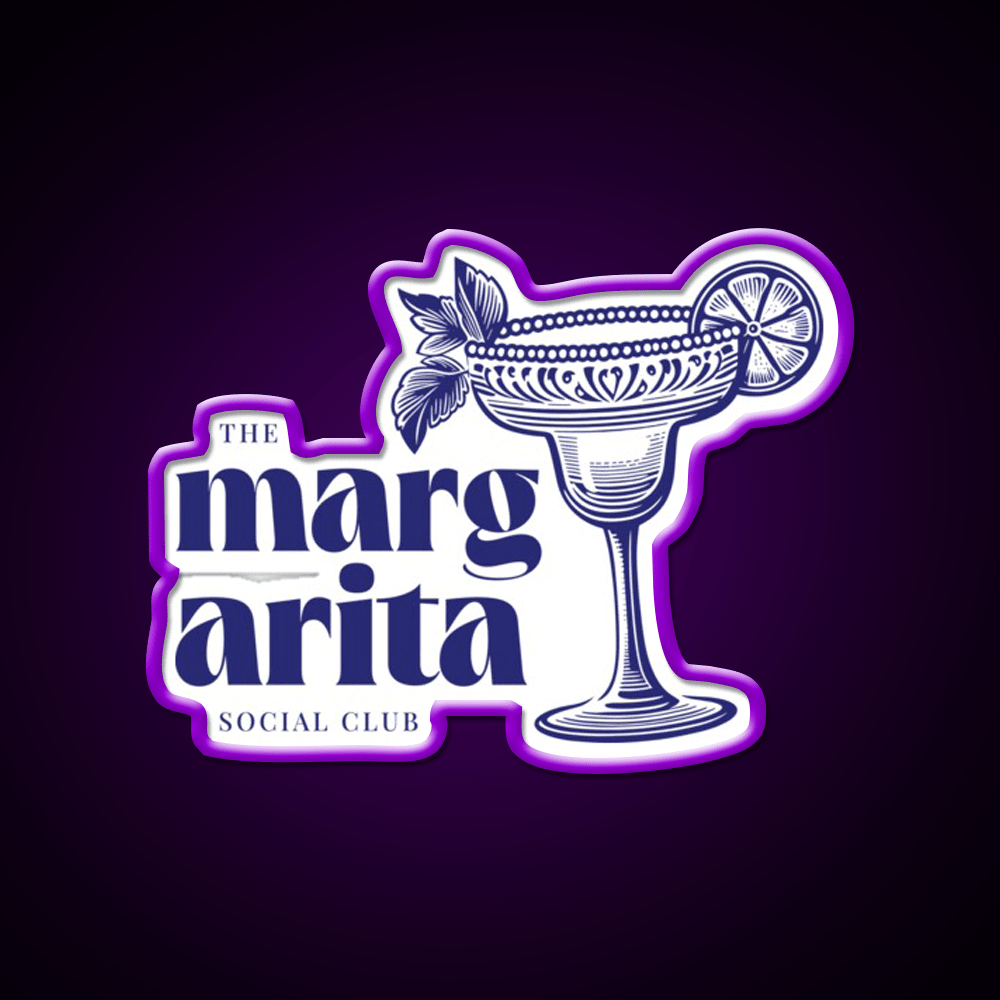 The Margarita Social Club Party Drink Tequila Led Neon Sign Rgb Color - Shineneon