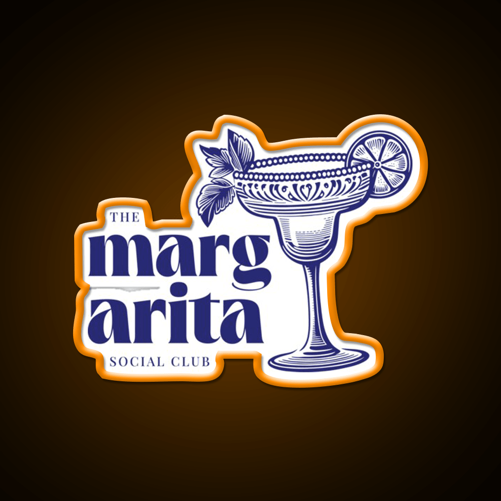 The Margarita Social Club Party Drink Tequila Led Neon Sign Rgb Color - Shineneon