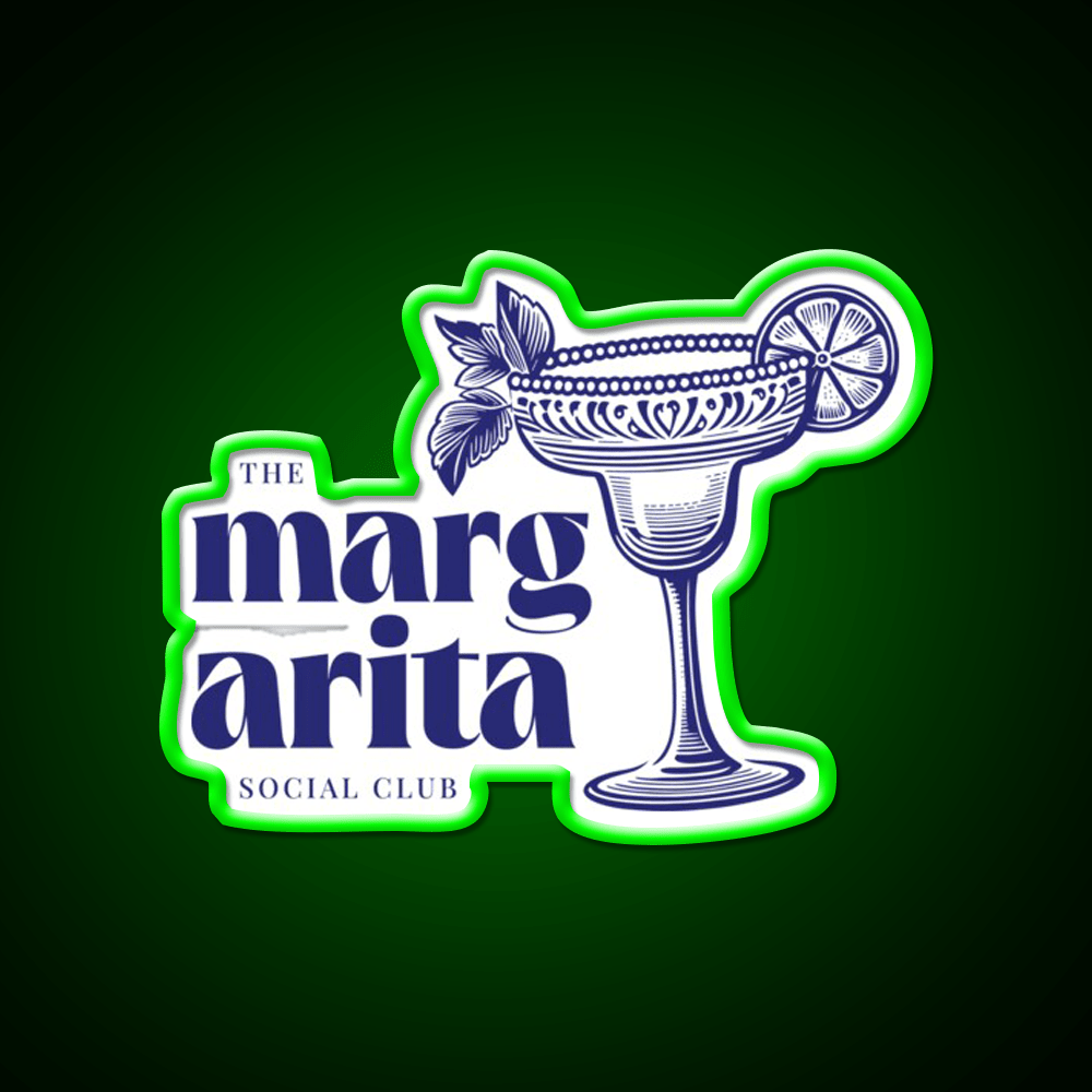 The Margarita Social Club Party Drink Tequila Led Neon Sign Rgb Color - Shineneon